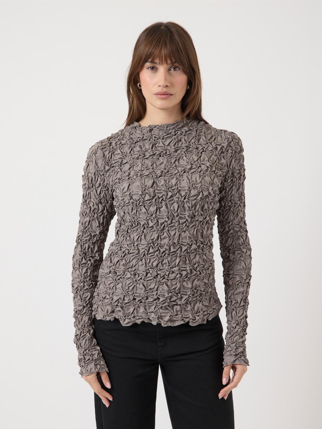 YASMERA Top - Taupe Gray - VERO MODA & VILA Bergvik